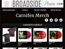 Tablet Screenshot of carnifexmerch.com